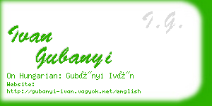 ivan gubanyi business card